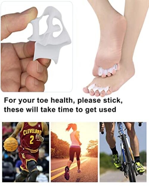 2Pairs Toe Separators Toe Spacers for Women Men to Correct Bunion, Relieve