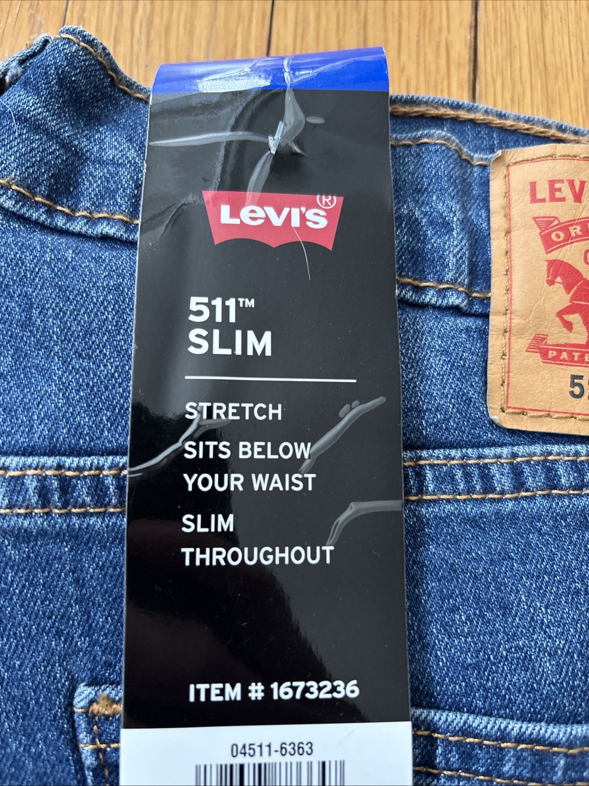 Levi’s 511 Slim Fit Men’s Jeans Stretch, 36×29, Red Tag, NWT