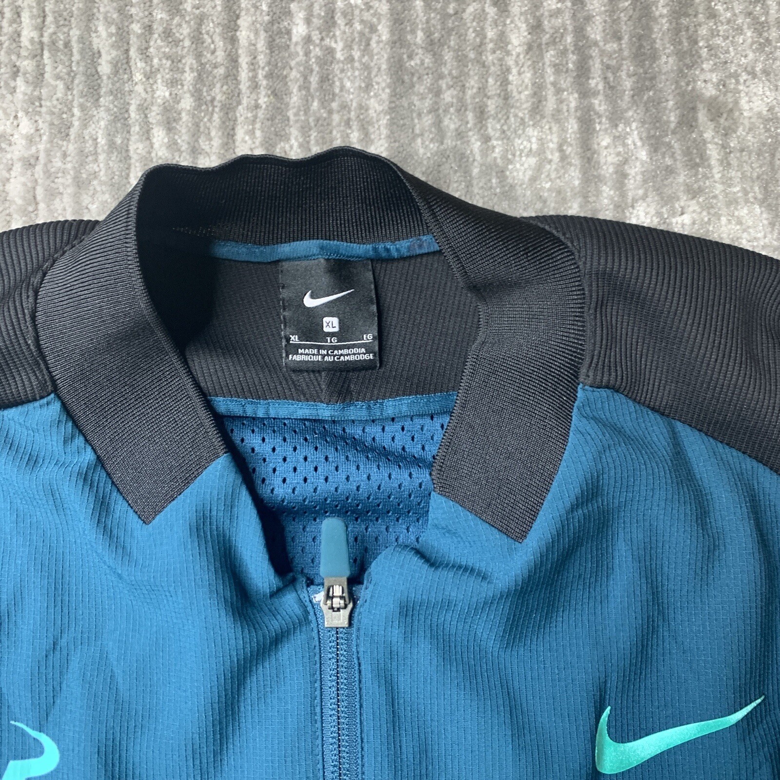 Nike Tennis Jacket Rafael Nadal Premier Mens Extra Large Midnight Turquoise