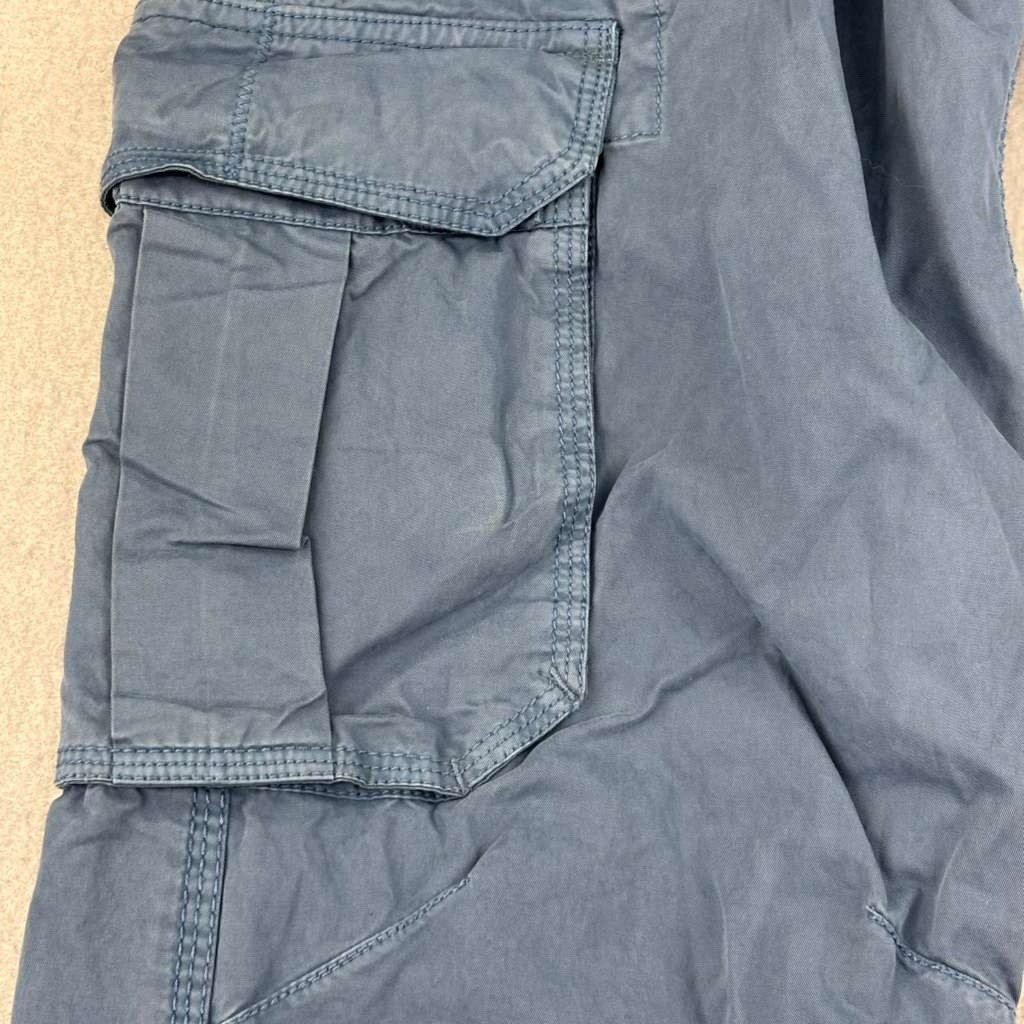 SuperDry Tokyo Pants Mens Large Blue Cotton Flat Front Cargo Neiman Marcus NWT