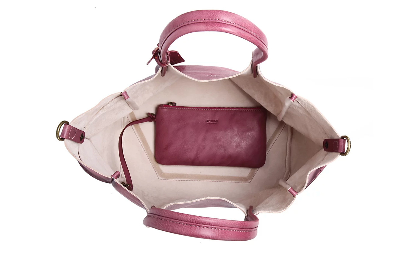 Old Trend Sprout Land Exra-Large Leather Tote Bag $285 Orchid NEW WITH DUST BAG