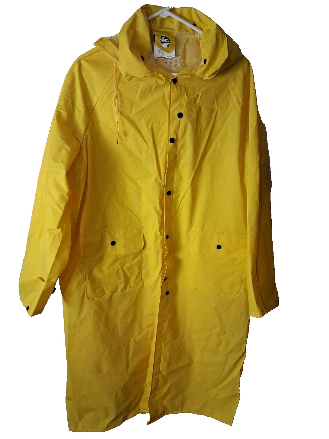 MCR Safety 200C Classic Yellow Rain Coat Hooded Size L