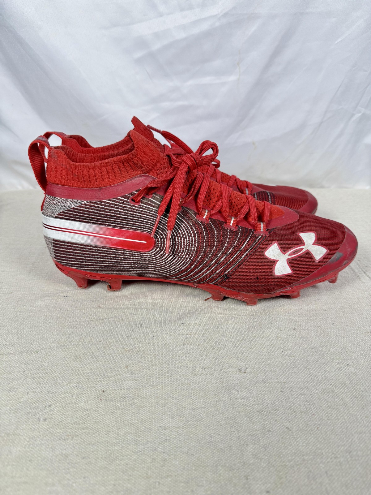 Under Men’s Armour Spotlight Football Cleats White 3021419-600 Size