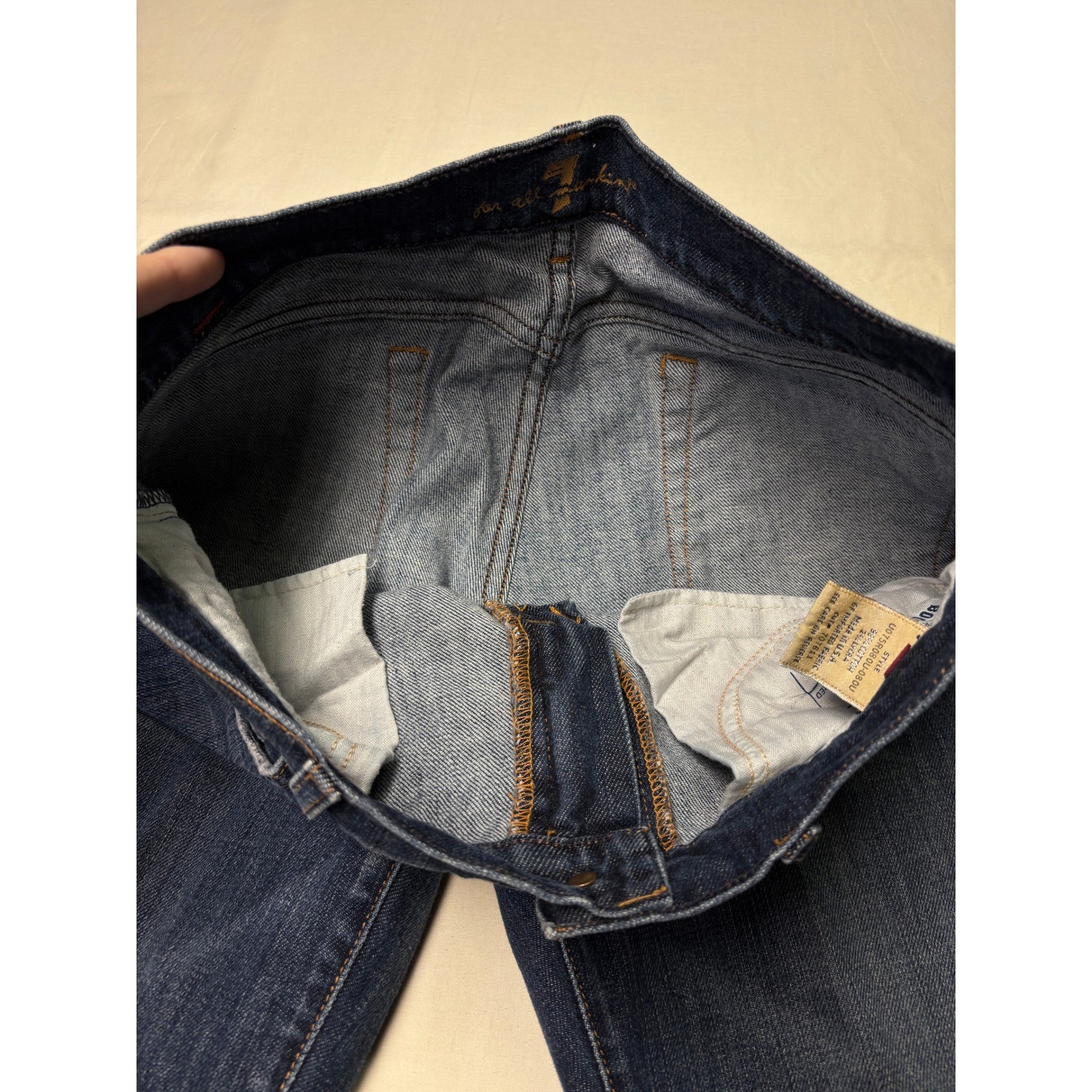 7 For All Mankind Flare Leg Jeans Dark Wash Blue Size W29xL25