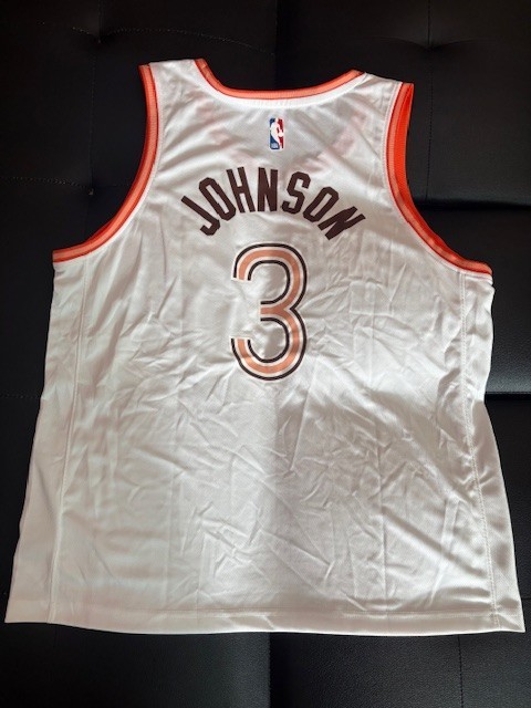 San Antonio Spurs Fanatics – Keldon Johnson – White/Brown/Orange – Mens Large