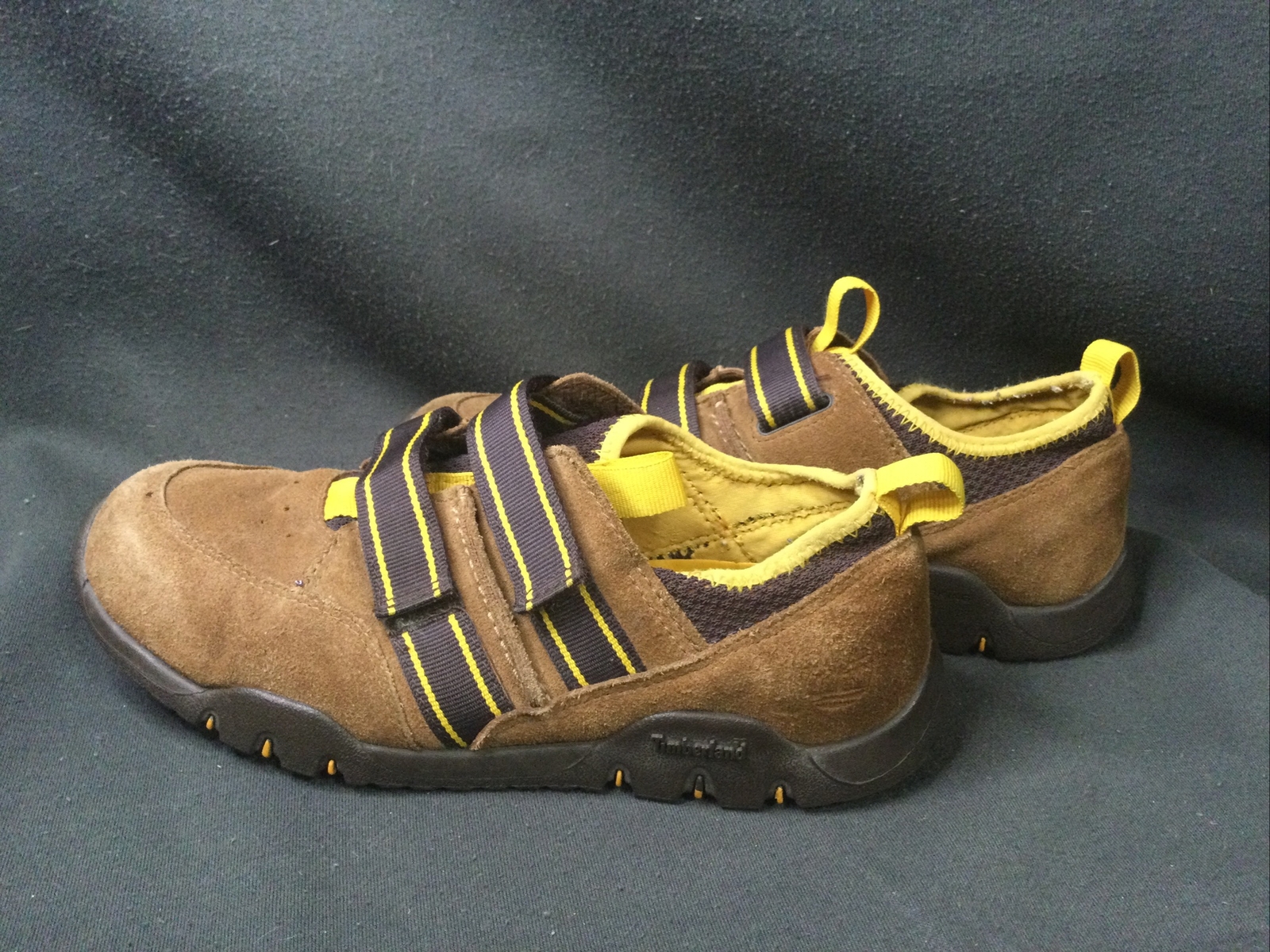 Timberland Slip On Shoes w/ hook n loop Straps Sz 5.5 Leather and Man-made Upper
