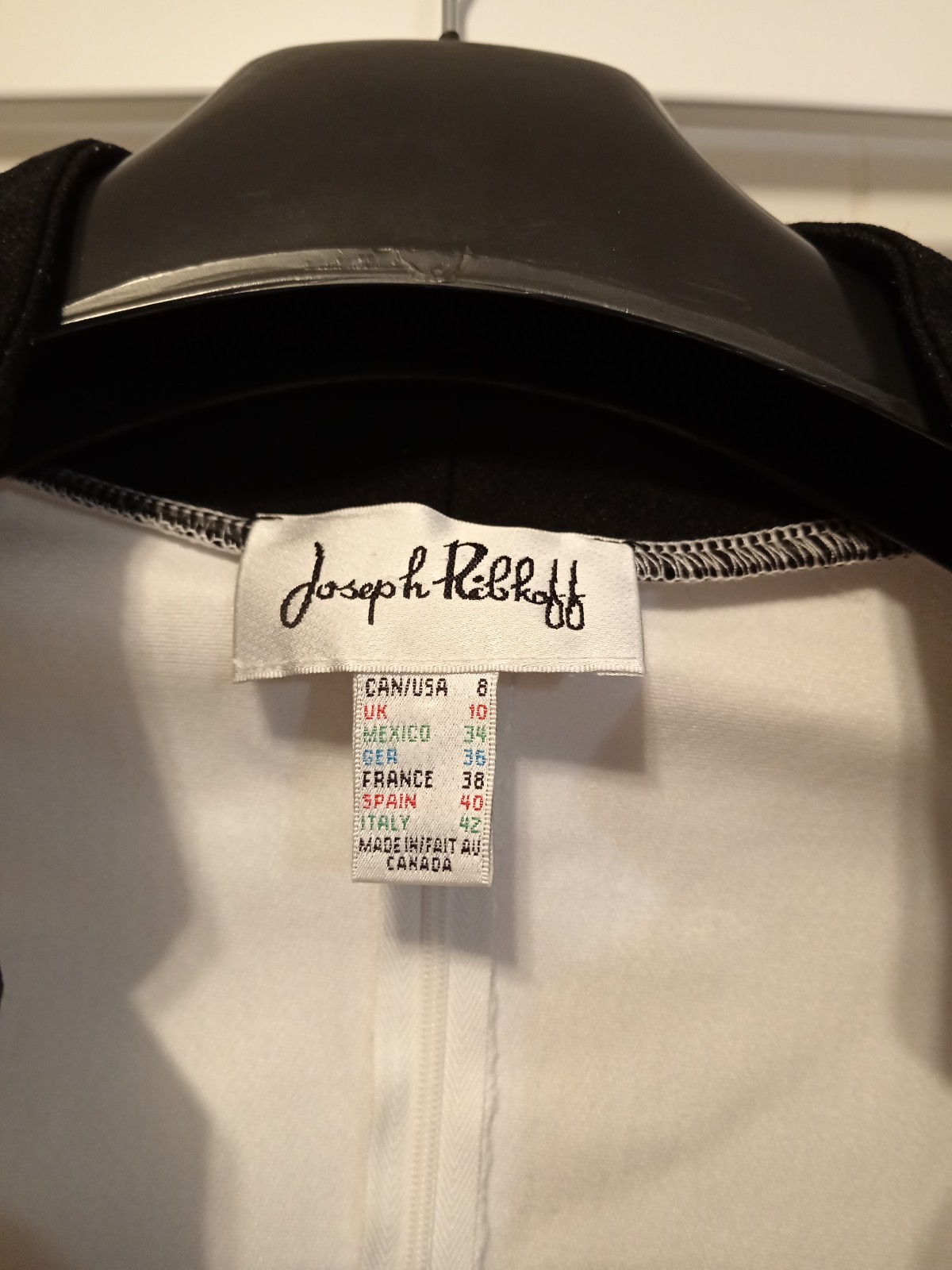 Joseph Ribkoff Cocktail Dress Black and White Made in Canada Size M US 8 / UK 1