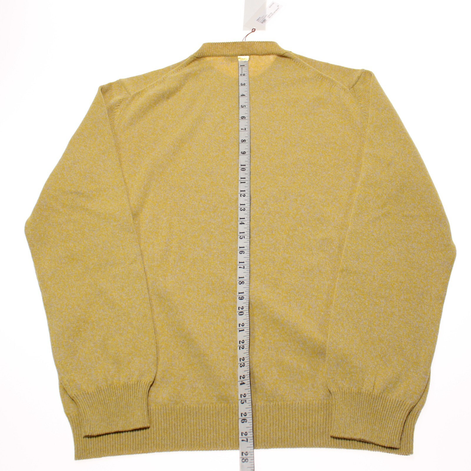 Luciano Barbera NWT Pullover Sweater Size 56 US XXL in Yellow/Beige Cotton/Linen