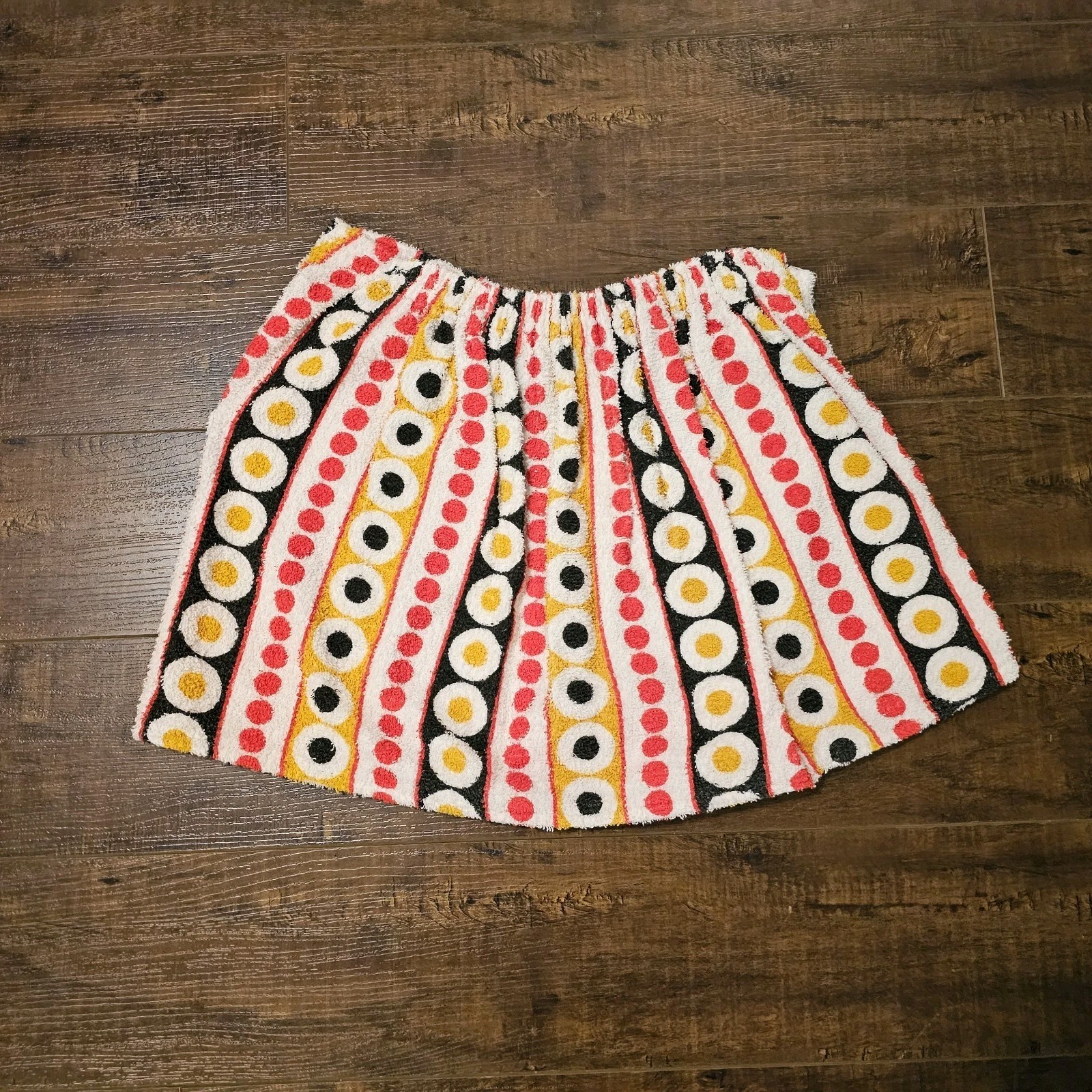 Vintage Terry Cloth Pool Towel Wrap Skirt MCM Beach Cover Up Adjustable Waist