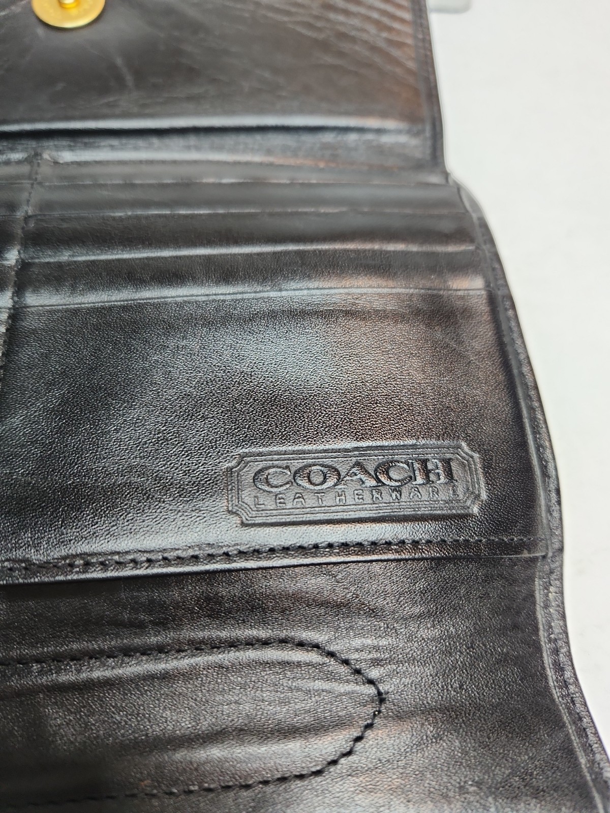 Authentic VTG COACH City Bag & Wallet Blk Lthr Crossbody Shoulder Turn Lock 90’s