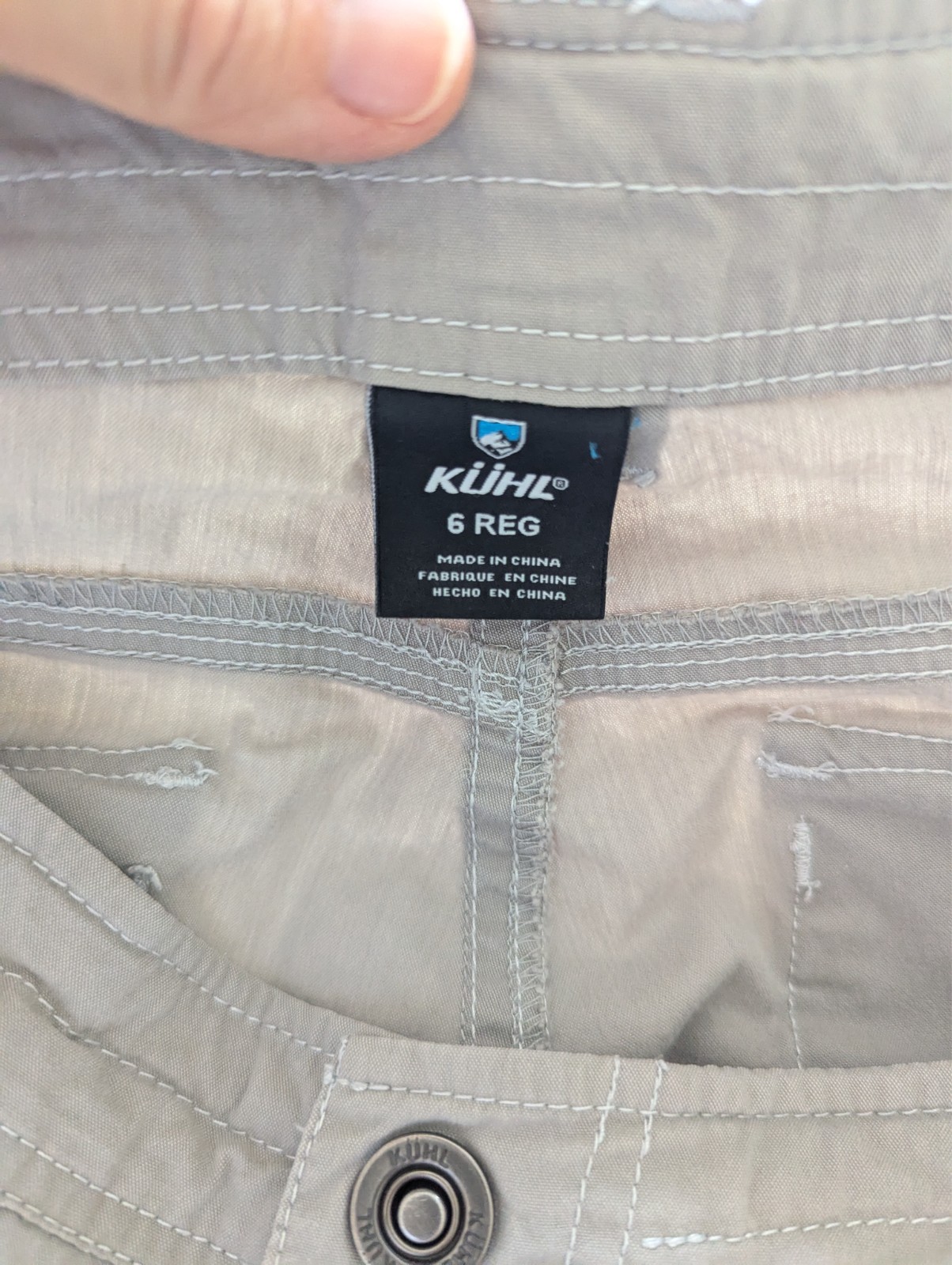 Kuhl tan convertible cargo Gorpcore hiking outdoor pants size 6 reg