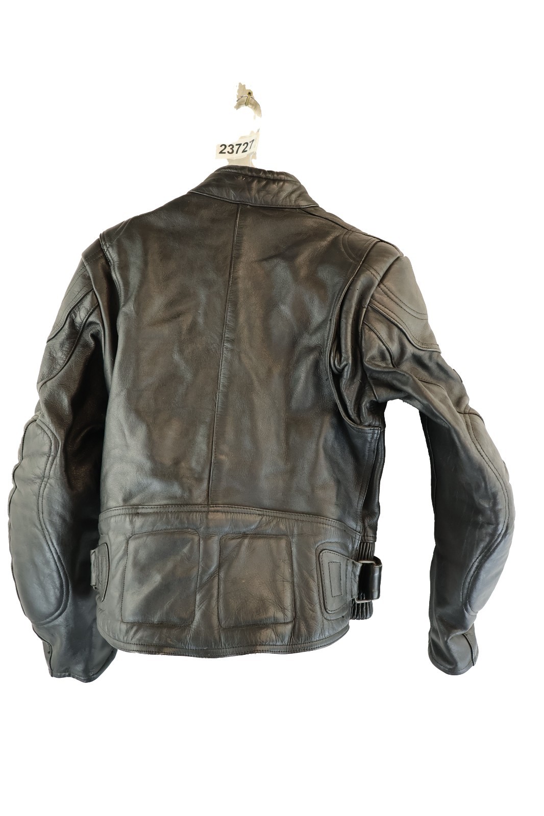 ASHMAN Black Leather Motorbike Jacket size Uk 12 Womens Riding Racing 023727