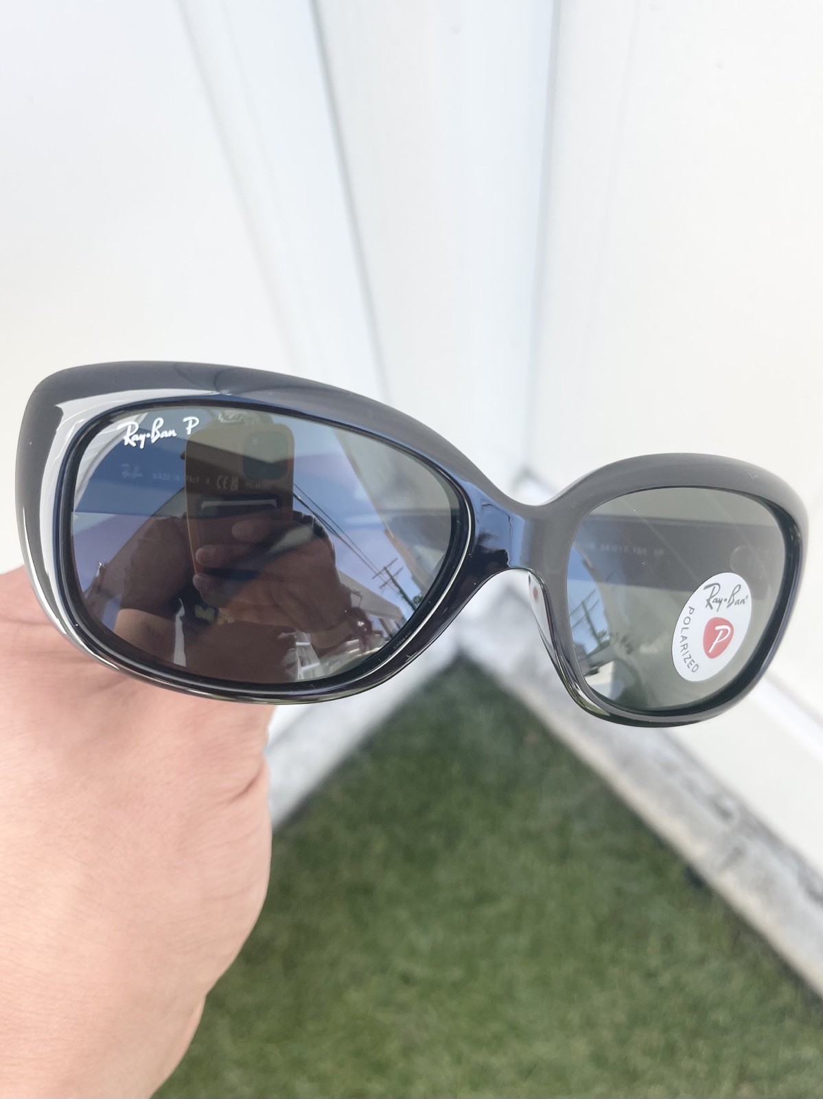 NEW Authentic Ray-Ban Jackie Ohh Polarized RB4101 4101 Black G15 Lens 58/17