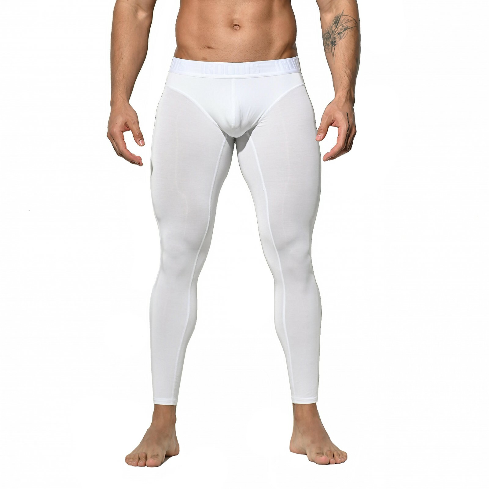 Mens Solid Modal Big U-Pouch Thermal Underwear Guys Long Johns Warm Bottoms 1113