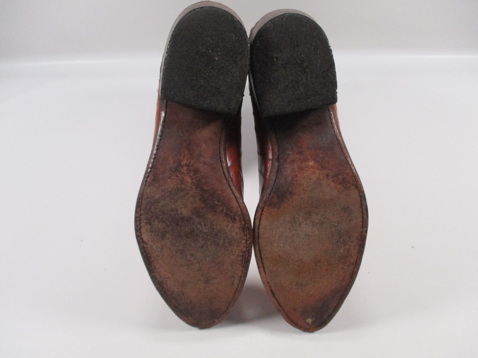 Vtg J. Chisholm Rare EXOTIC Leather Pattern Men’s Western Boots Sz 10 EE USA