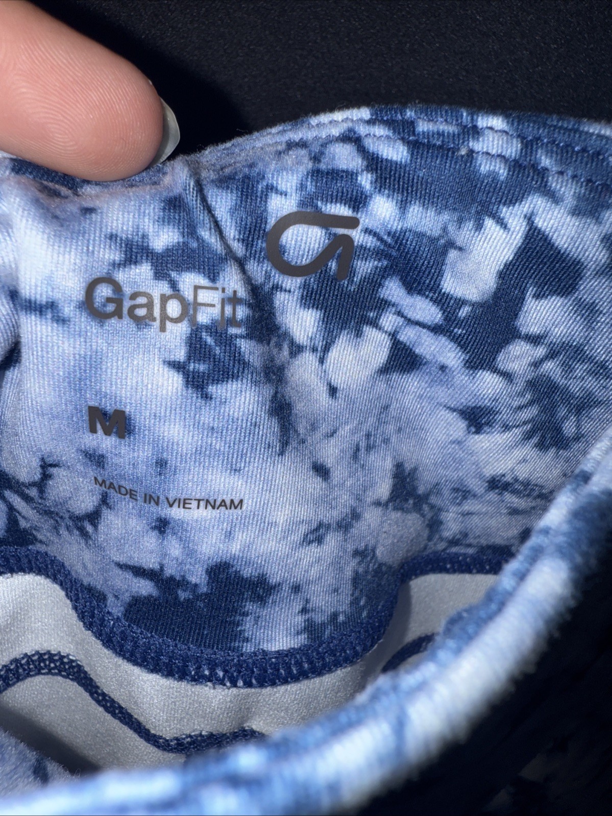 Blue, White Gap Fitness Size Medium Leggings -Stretch For Sports & Everyday Use