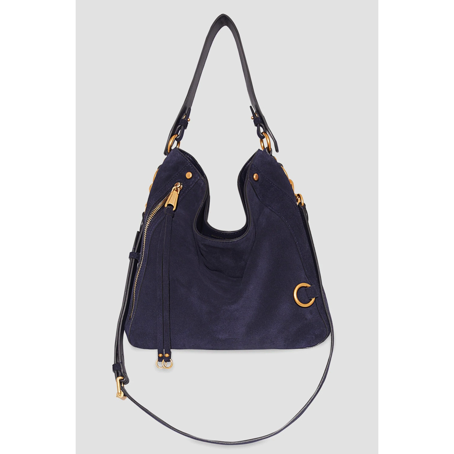 NWT Rebecca Minkoff MAB Leather Hobo Shoulder Crossbody Bag NAVY Suede AUTHENTIC