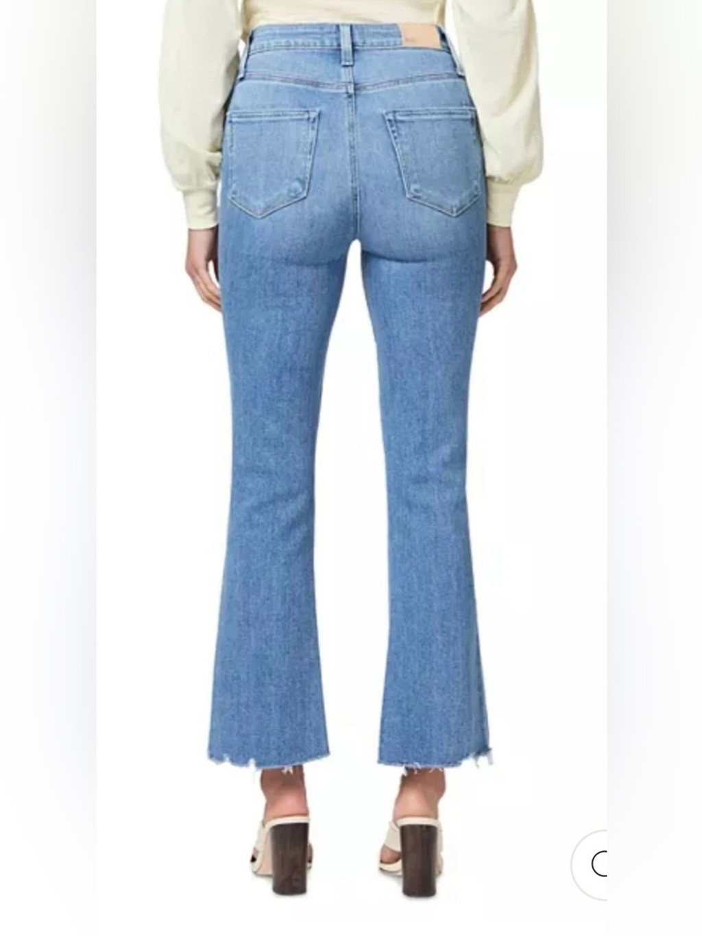 PAIGE NWT Claudine High Rise Ankle Flare Blue Jeans Size 31