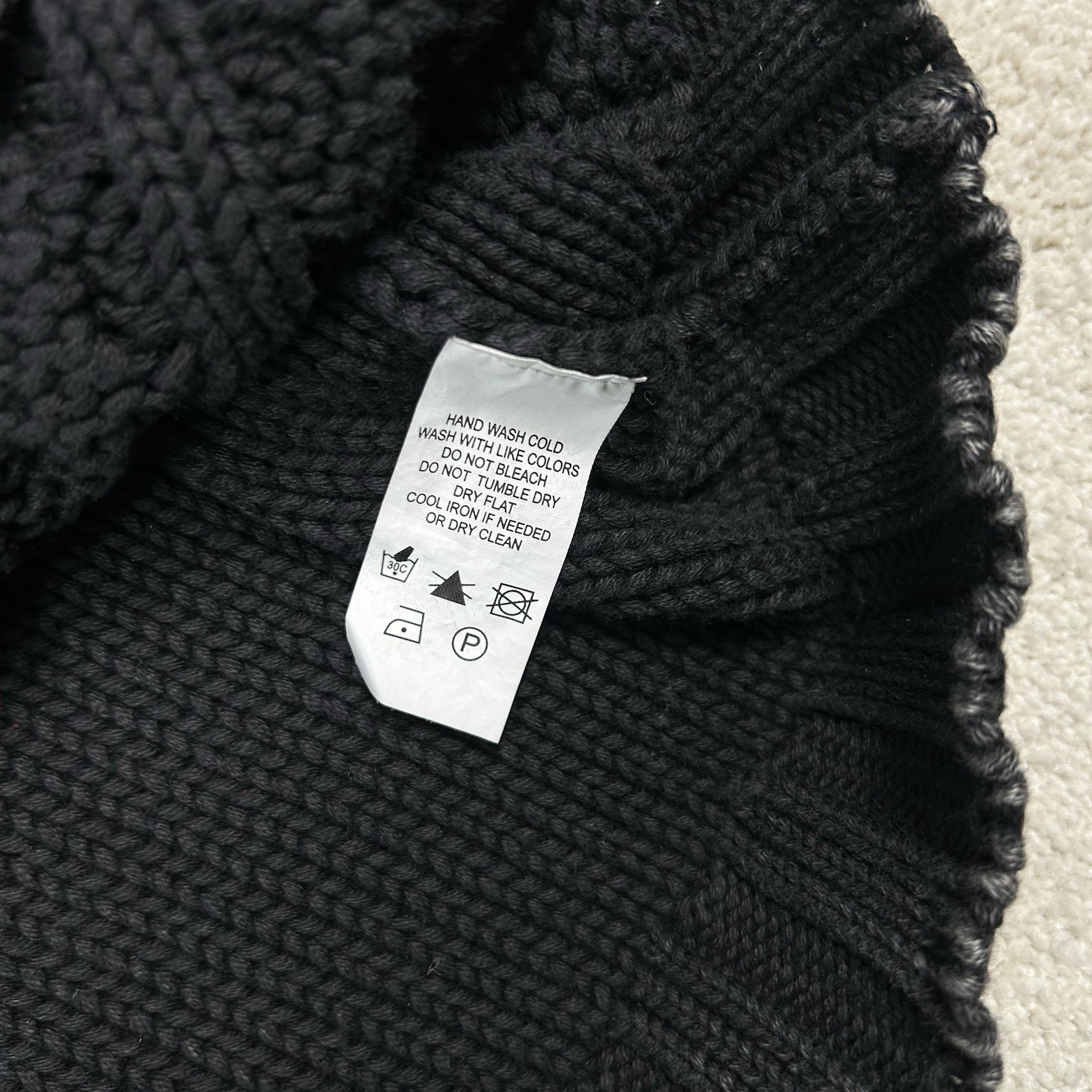 Carbon 2 Cobalt Fisherman Cable Knit Sweater 1/4 Zip Mens Medium Gunmetal Gray