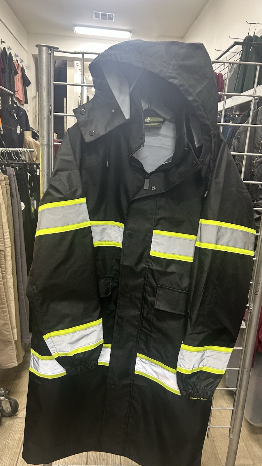 TuGlow ST-02 Reflective Security Construction Jacket Black Yellow Gray Size L