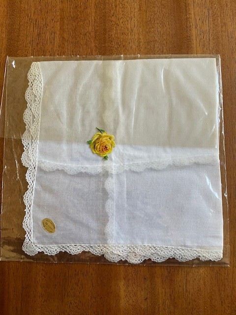 Vintage White HandkerchiefsDelicate Crochet Lace Edging NEW! 11 x 11 inches