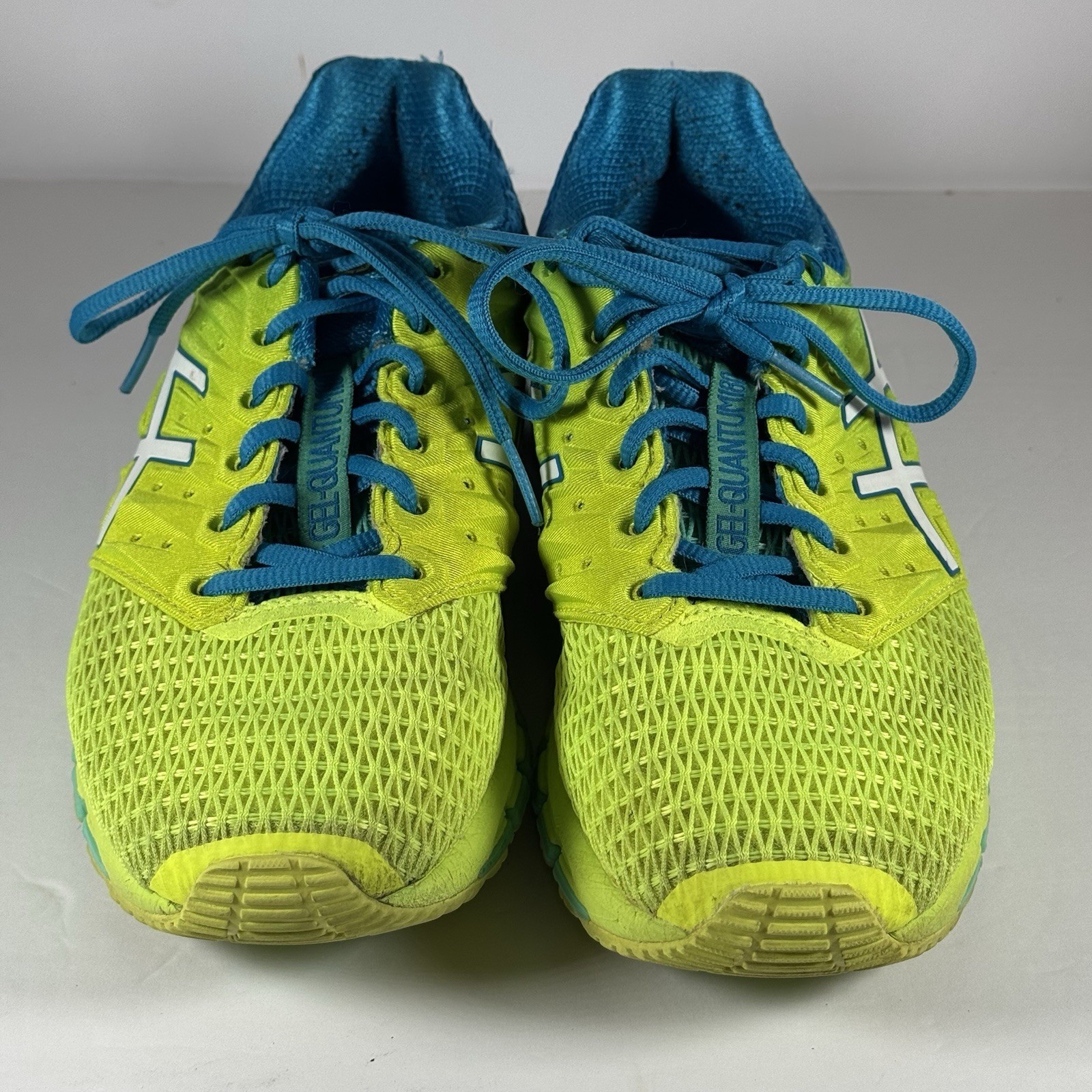 Asics Gel-Quantum 180 2 Lime Green Blue Running Shoes T6G7N Women’s 8.5