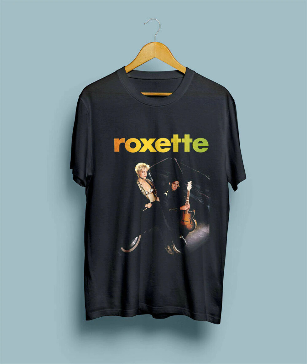 Vintage Roxette Band Music Concert Tour Cotton White All Size Unisex Shirt MM272