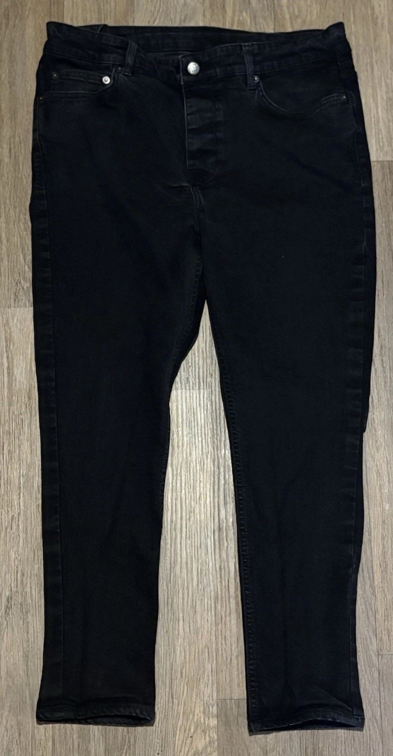 Ksubi Black Skinny Slim Stretch Denim Jeans Cotton Elastane 5-Pocket Men 36