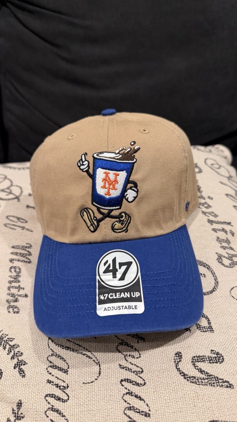 NEW YORK METS CARTOON ICON ’47 BRAND CLEAN UP COFFEE Hat Cap