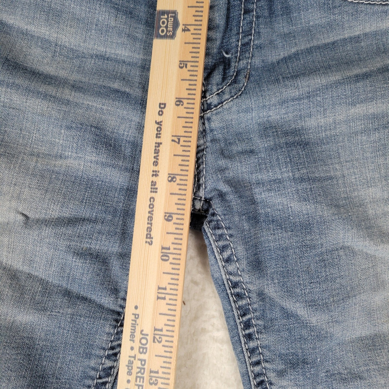 BKE Aiden Jeans Mens 30S Medium Wash Blue Slim Straight Stretch Denim Pants