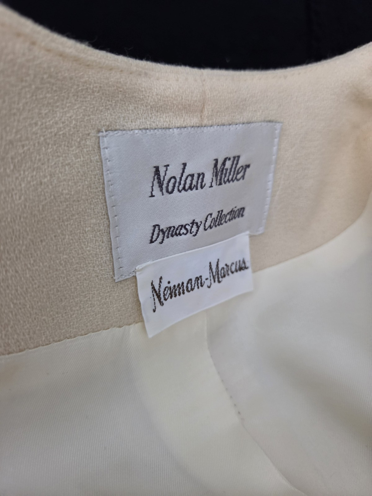 NOLAN MILLER 2 Pieces Sz 12 Dynasty Collection Ivory Beaded Jacket Tank Top