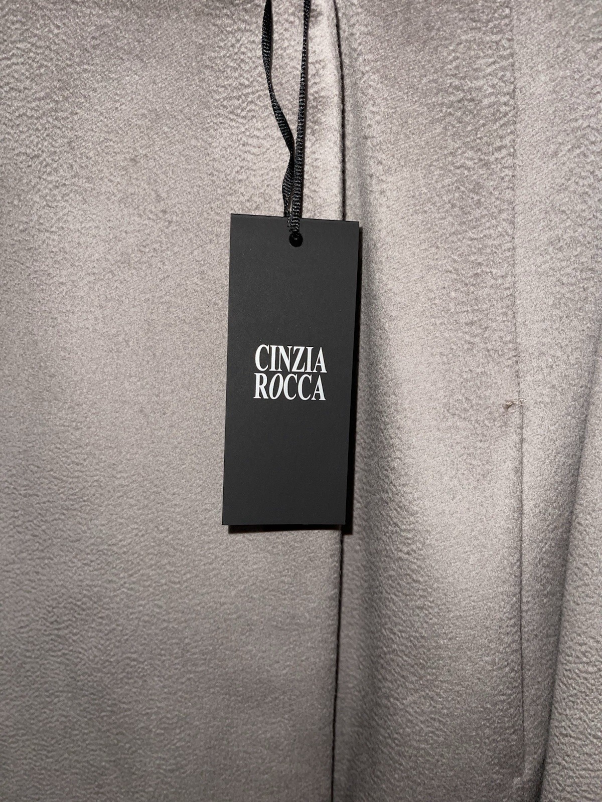 Cinzia Rocca Virgin Wool Coat Woman’s 8 Light Taupe Brand New Made In Italy
