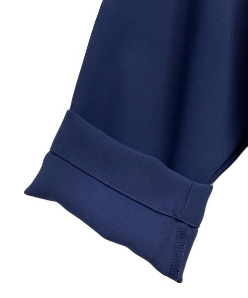 CULLNI Asymmetrical slit long T-shirt navy 22-SS-053