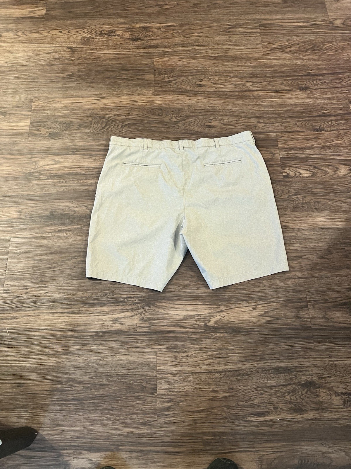 Ben Hogan Men’s Beige Polyester Elastane Chino Shorts Flat Front