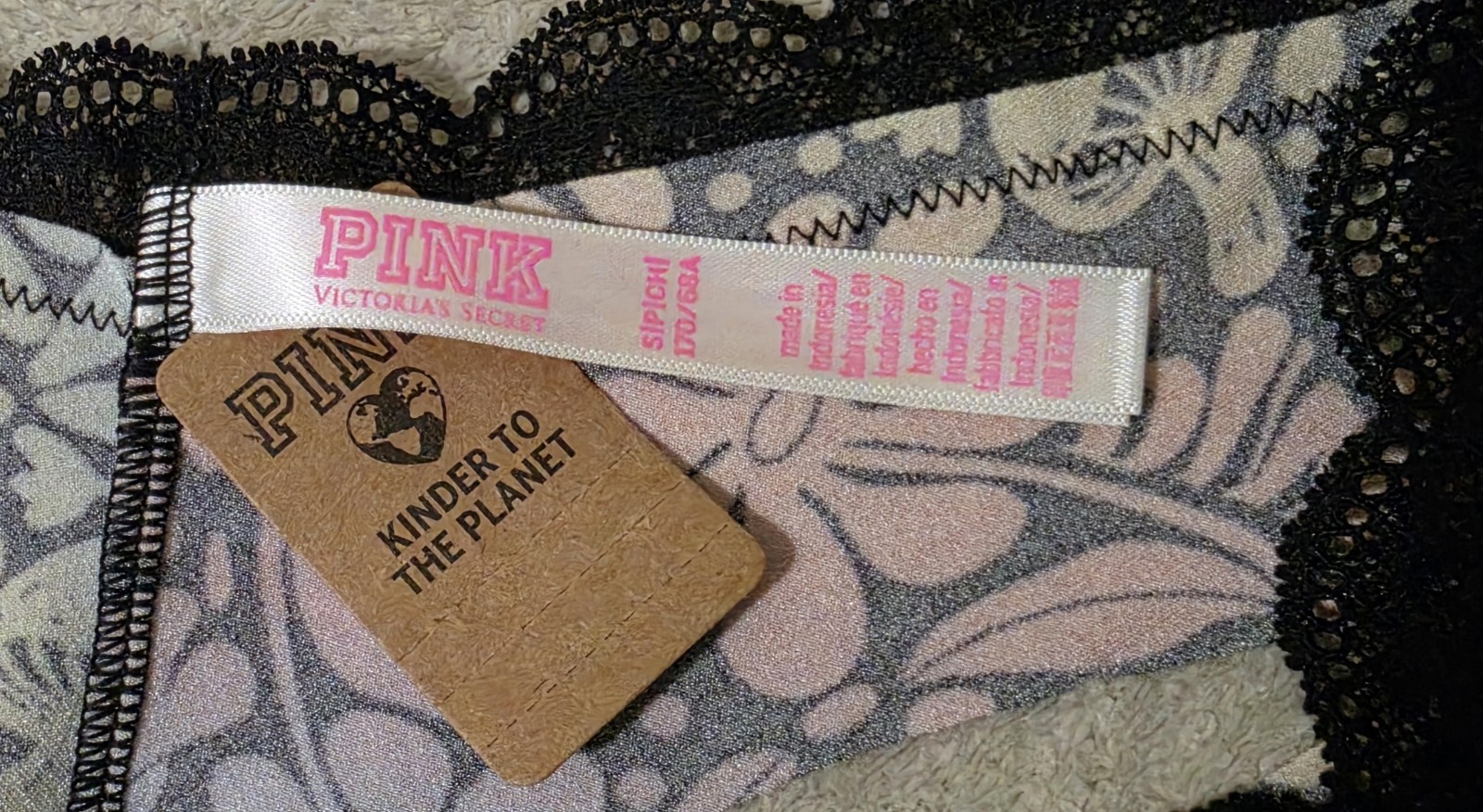 NWT Victoria’s Secret PINK No Show Thong Size:Small