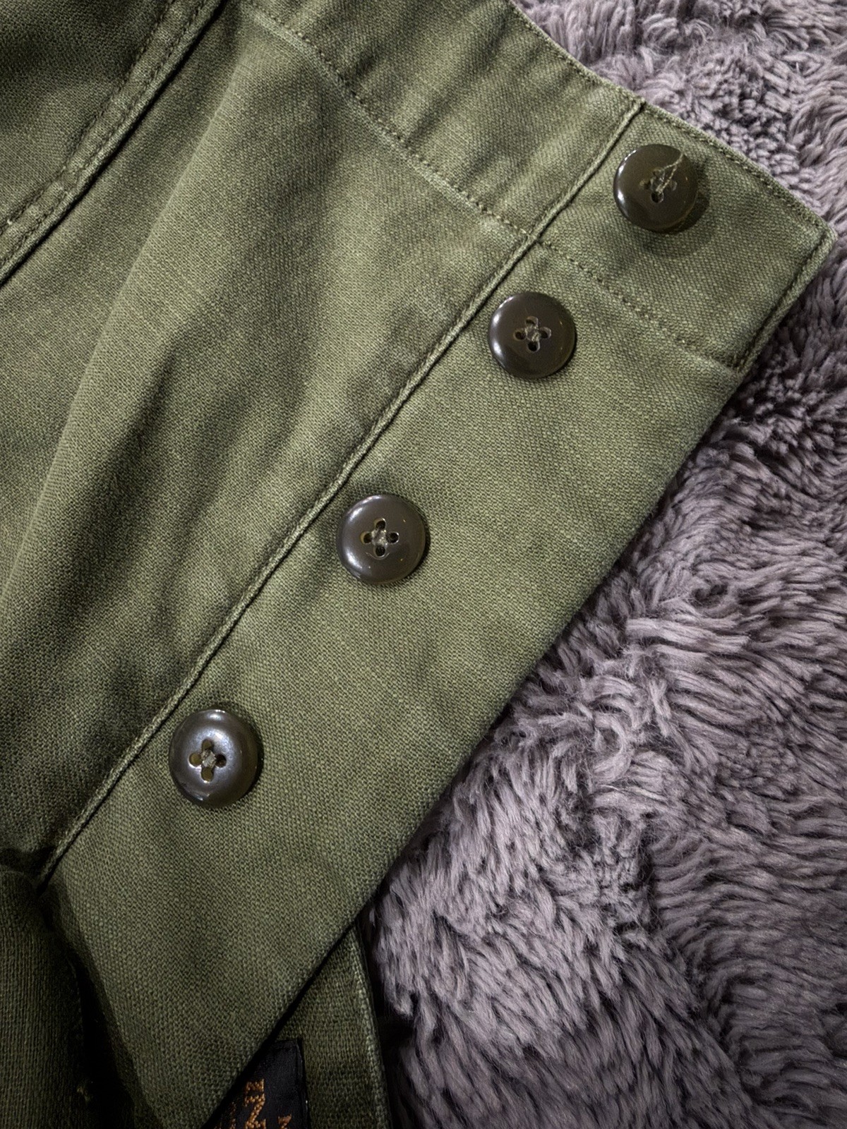Worn OG-107 Fatigue Utility Pants Military Sateen Army Green Indigosea 36×30