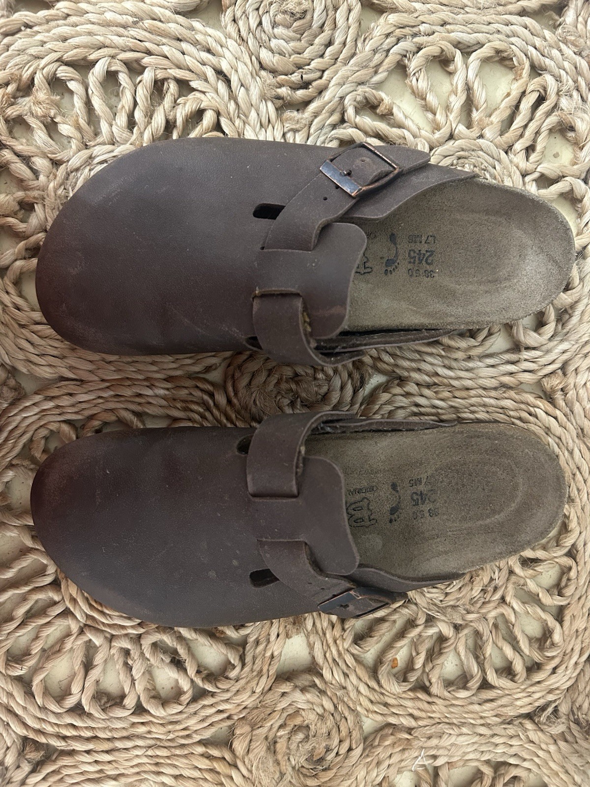 Birkenstock Birkis Boston Style Brown Slip On Clogs Size EU 38 US 7.5