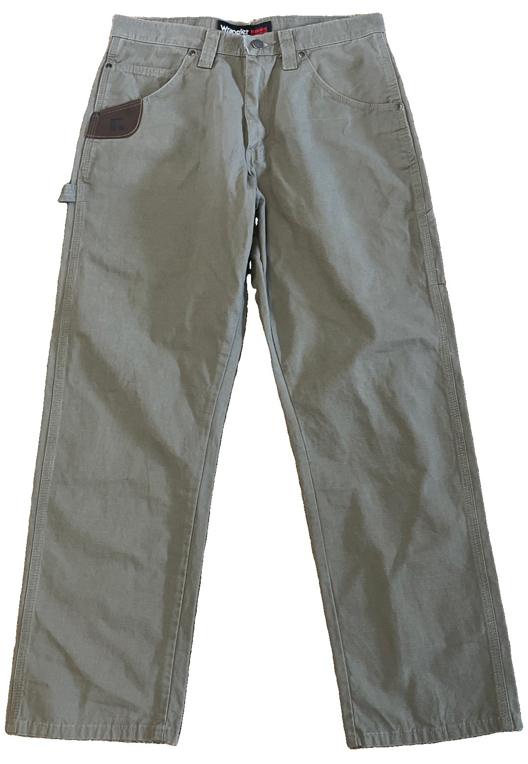 Wrangler Riggs Workwear Men’s Carpenter Pants 31×30 Cotton Tan Ripstop Fabric