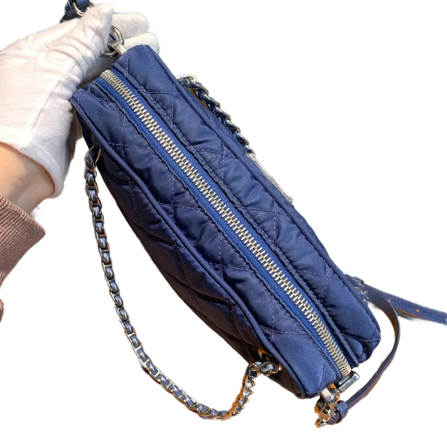 Prada Camera Case Blue Tessuto Nylon (mg060926c3r)