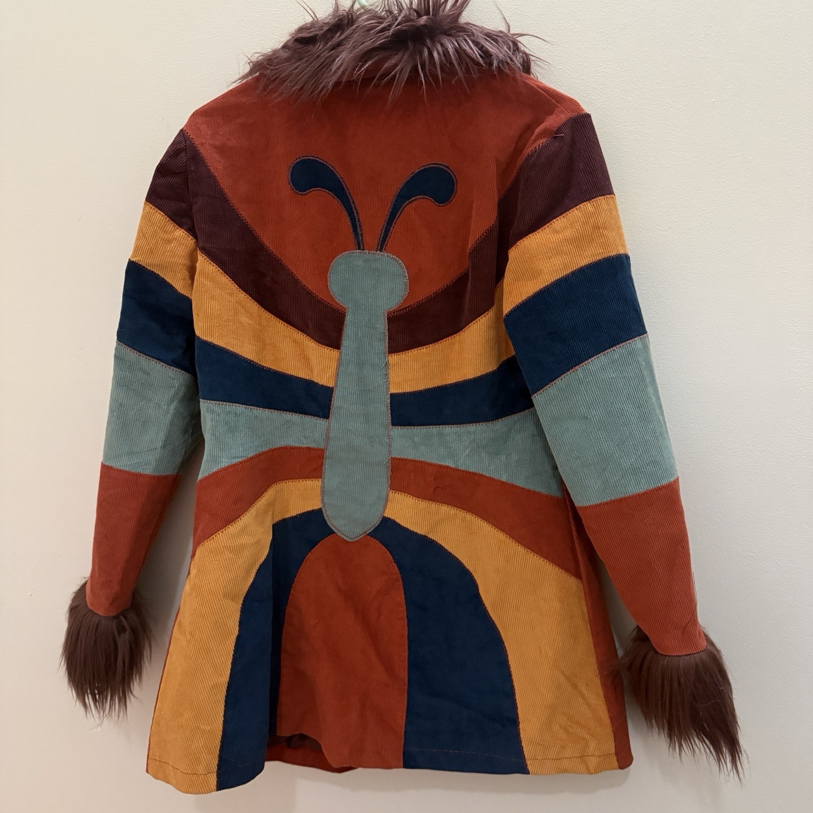Dollskill Current Mood BREAK FREE CORDUROY COAT – MULTI (Size Large)