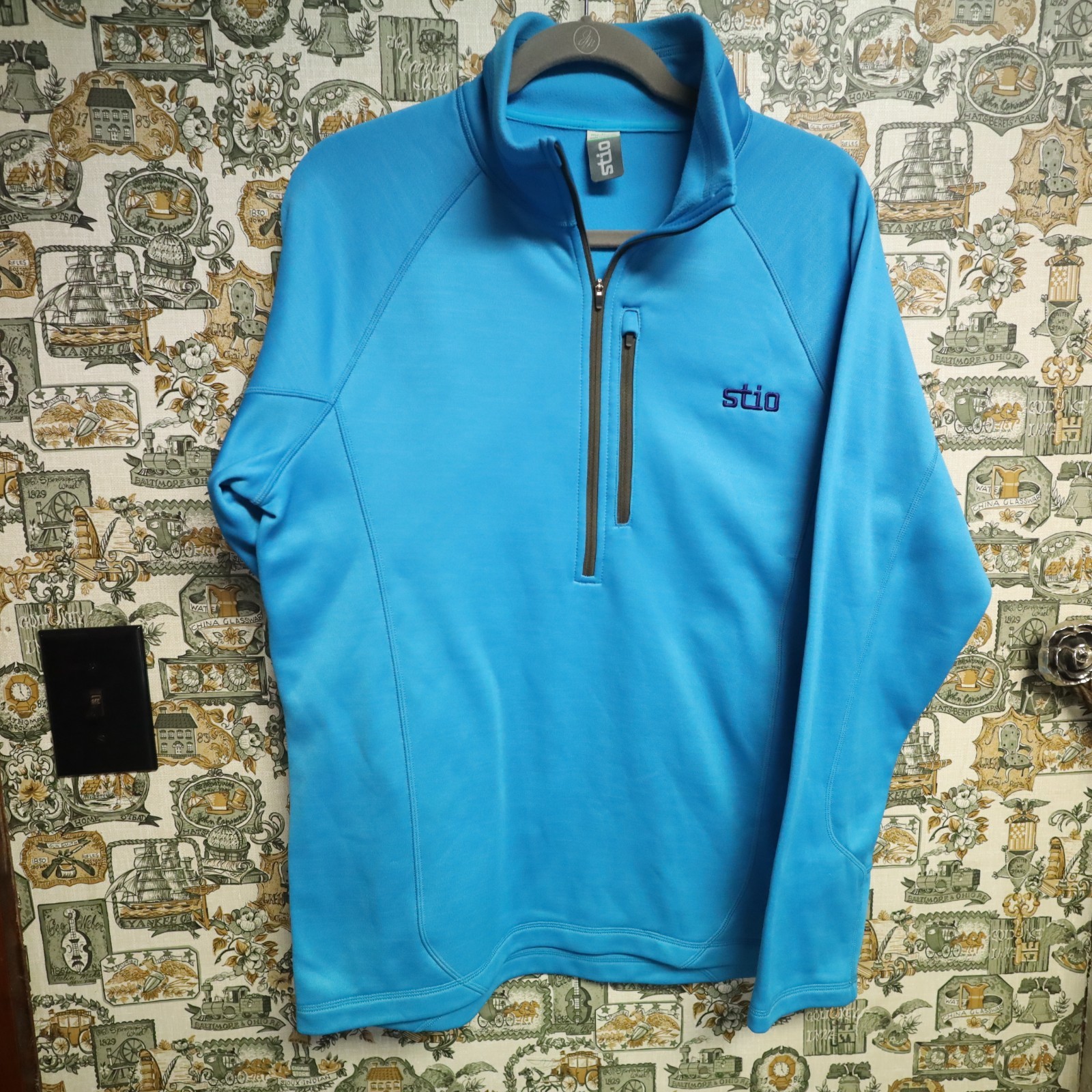 Stio Men’s Gannett Fleece Half 1/2 Zip Pullover Medium Electric Blue 2247F18