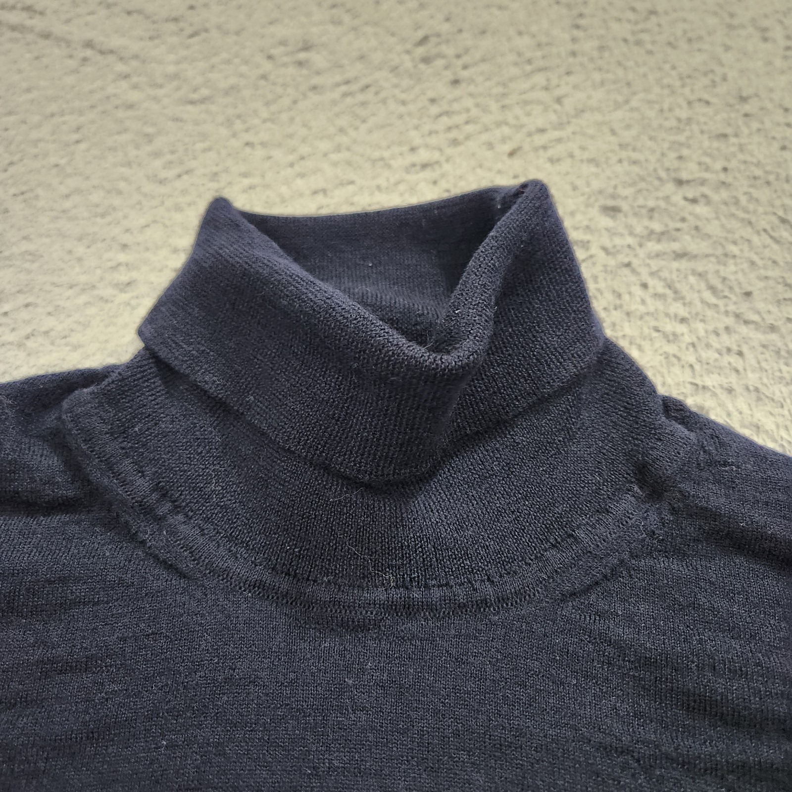 Hugo Boss Sweater Mens Large Blue Musso Turtle Neck Virgin Wool Yarn Fits Medium
