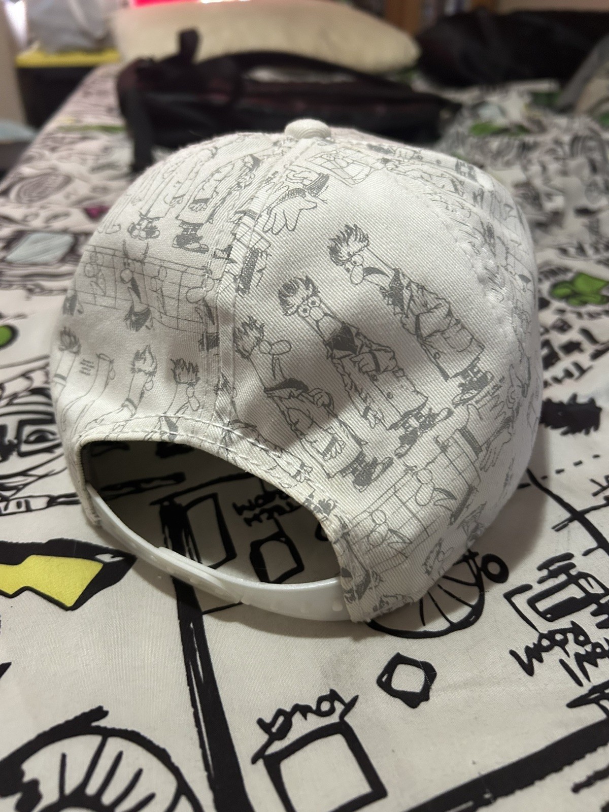 The Muppets Beaker “Meep” Hat Sketch Art All Over Print Snapback White Retired