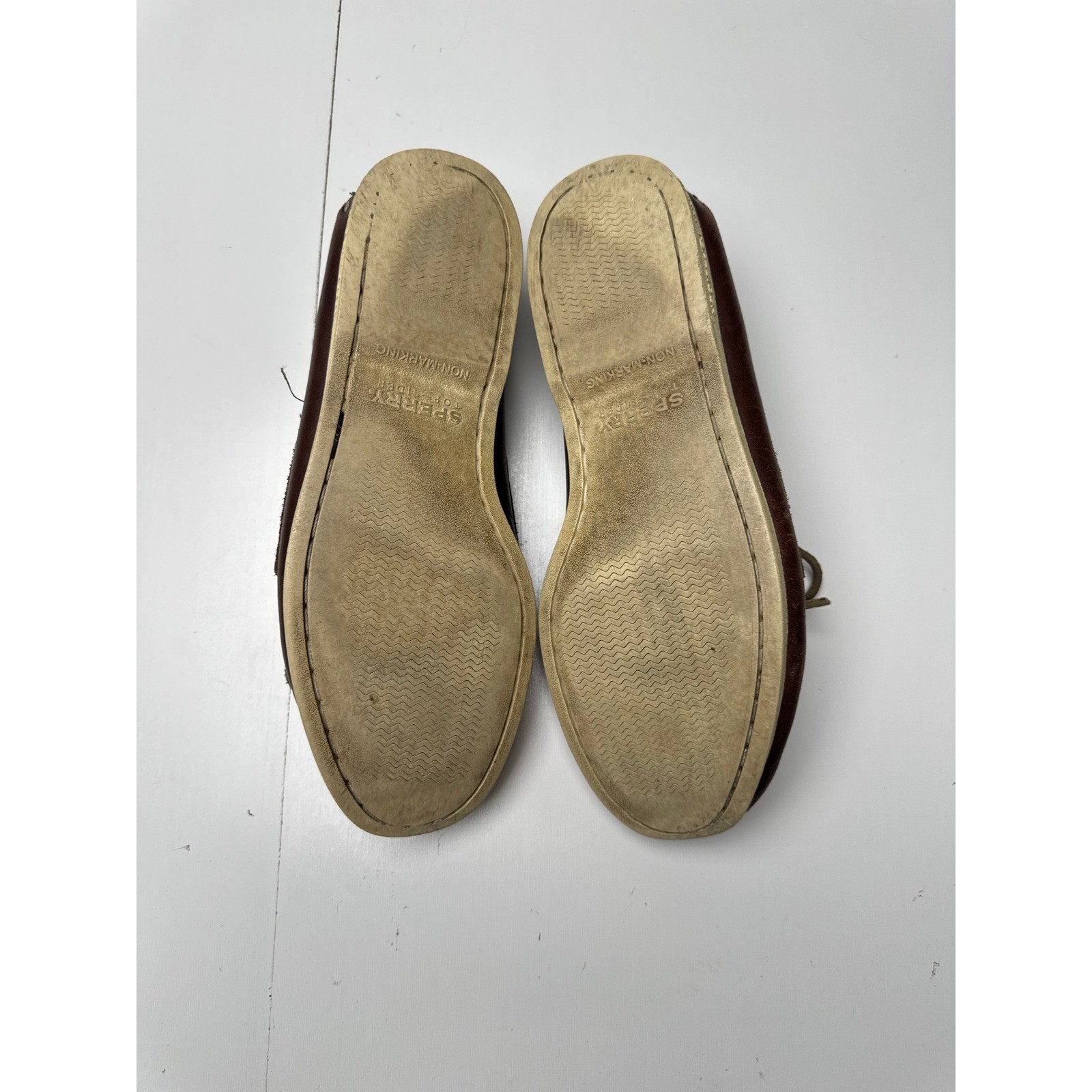 Sperry Top-Sider Mens 10M Authentic Original Brown Leather Boat Shoes 0195115