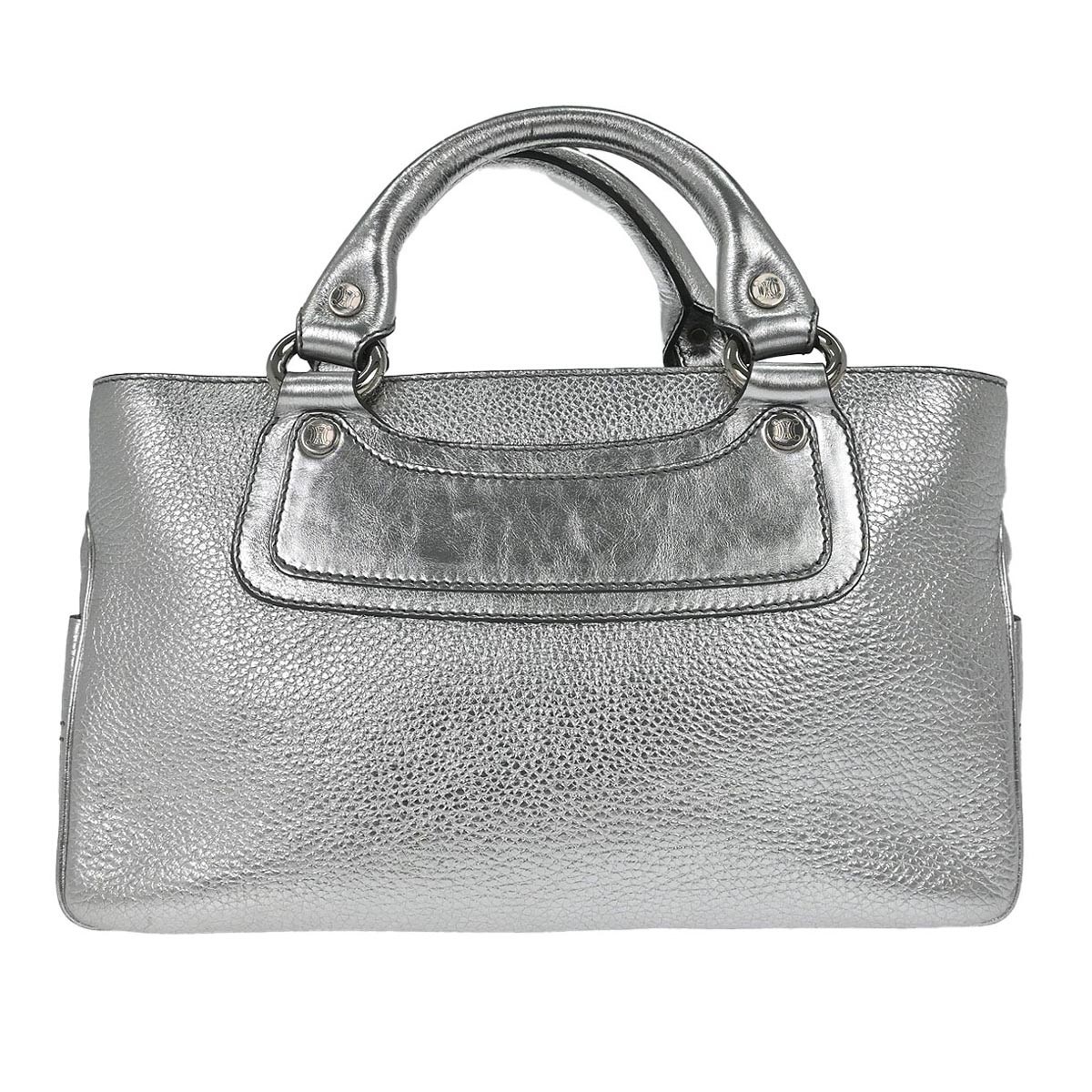 Celine Metallic Silver Leather Boogie Bag Handbag WC-BB-0038 146231