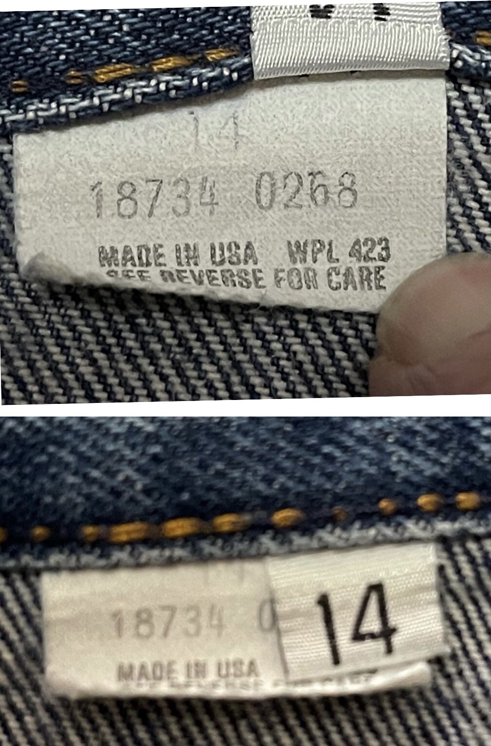 Vtg USA Levi’s White Tab 187354-0268 High Rise Straight Raw Hem Jean 30Wx29L