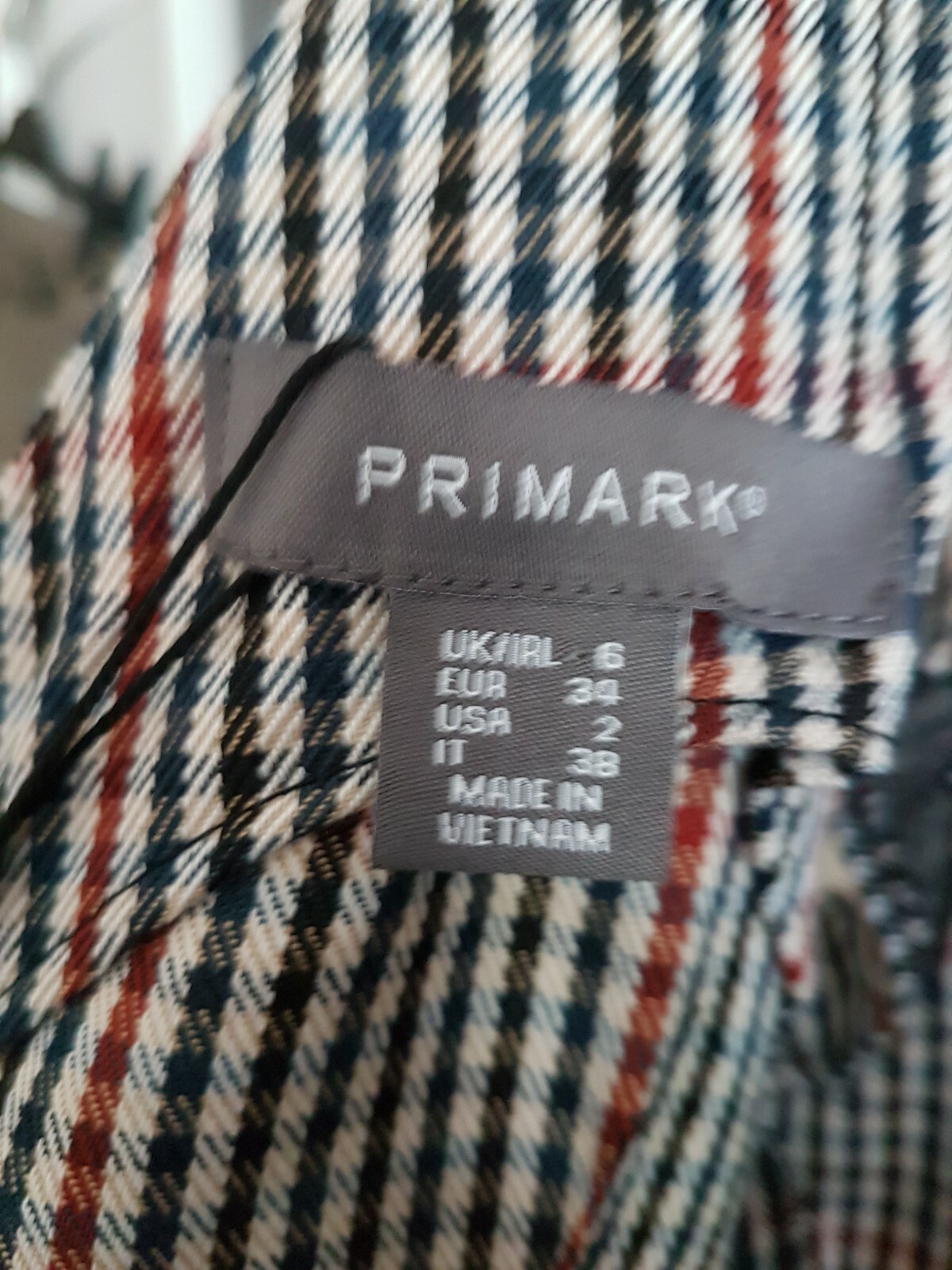 BNWT PRIMARK CHECK DOG TOOTH DRESS SIZE 6UK MULTI COLOURED SEE