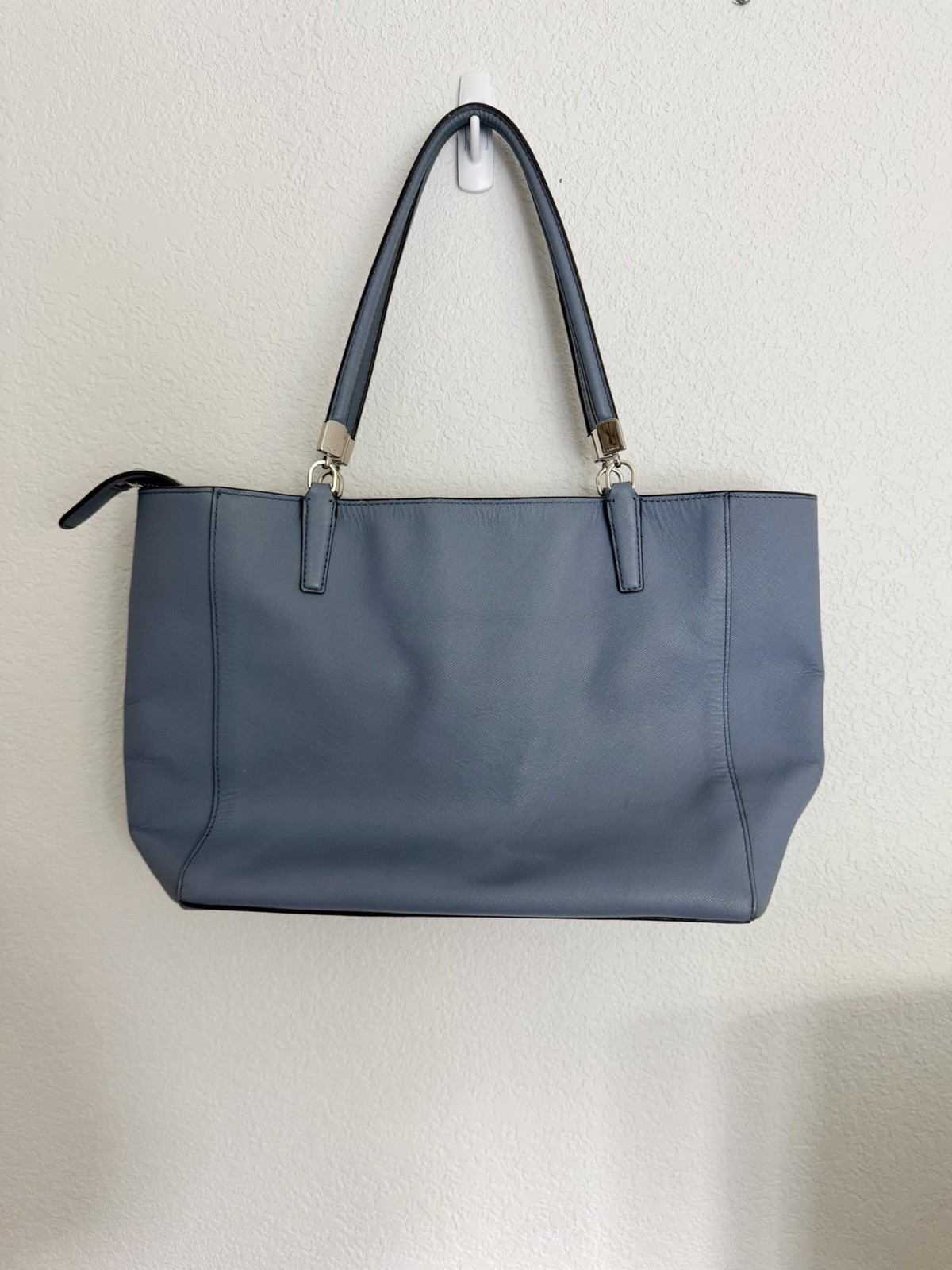 Coach Madison Tote Bag Saffiano Leather East/West Purse in Blue