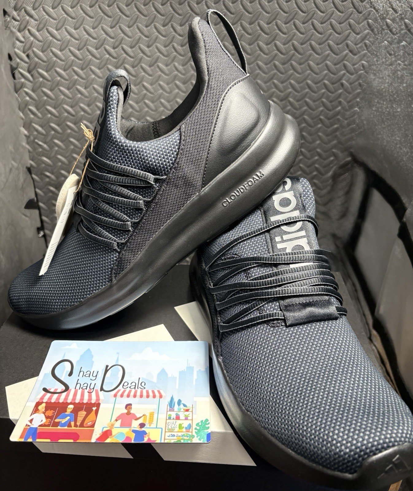Adidas Lite Racer Adapt 7.0 Blk/Grey MENs Size 10.5 NEW Box/tag FREESHIP IE6327