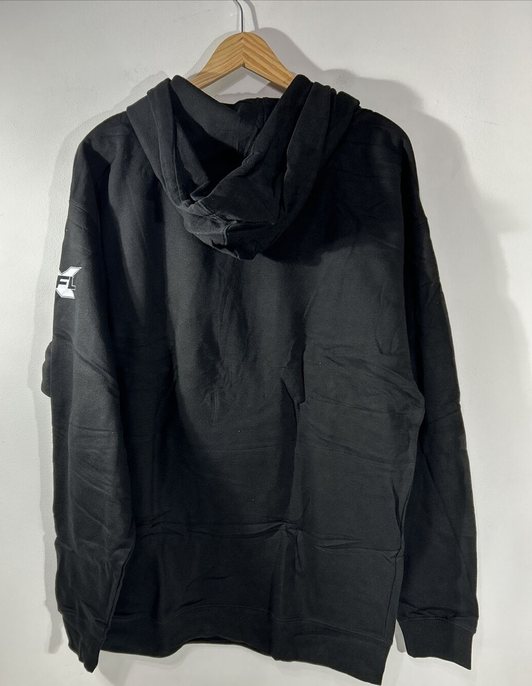 SEATTLE DRAGONS Football Pullover Sweatshirt Black Hoodie XFL Size: LARGE